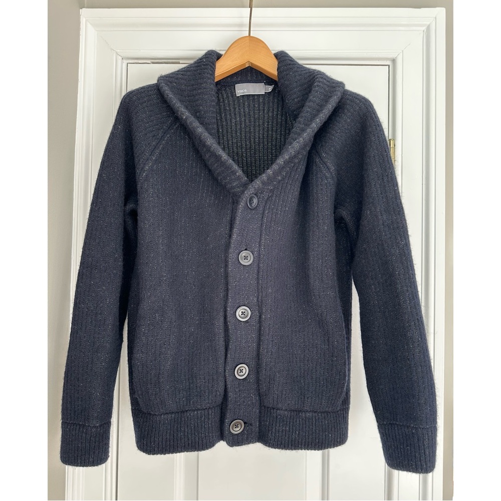 Chunky Button-Up Wool Cardigan